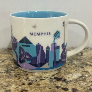 Starbucks Memphis Skyline Mug - Blue & Purple Interior